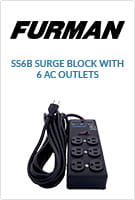 Go to product page for Furman SS-6B Surge Block with 6 AC Outlets